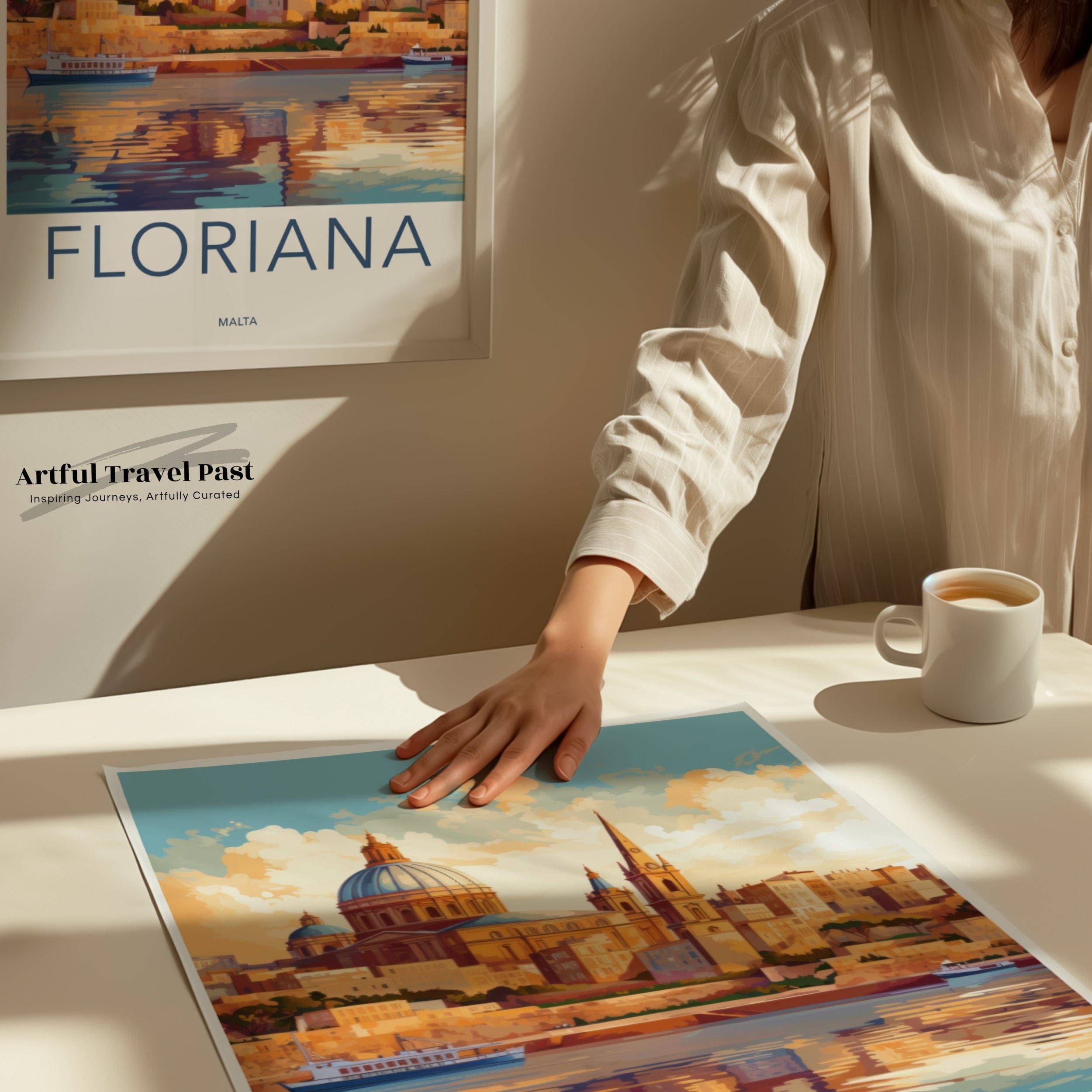Floriana Poster | Malta Wall Art | Europe Decor