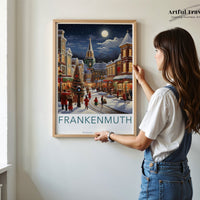 Frankenmuth Poster | Michigan Wall Art | Christmas Decor