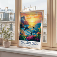 Galápagos Islands Poster | Ecuador Wall Art | South America Decor