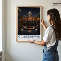 Gangeshwar Poster | Uttarakhand Wall Art | India Decor