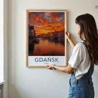 Gdańsk Poster | Poland Wall Art | Europe Decor