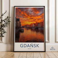 Gdańsk Poster | Poland Wall Art | Europe Decor