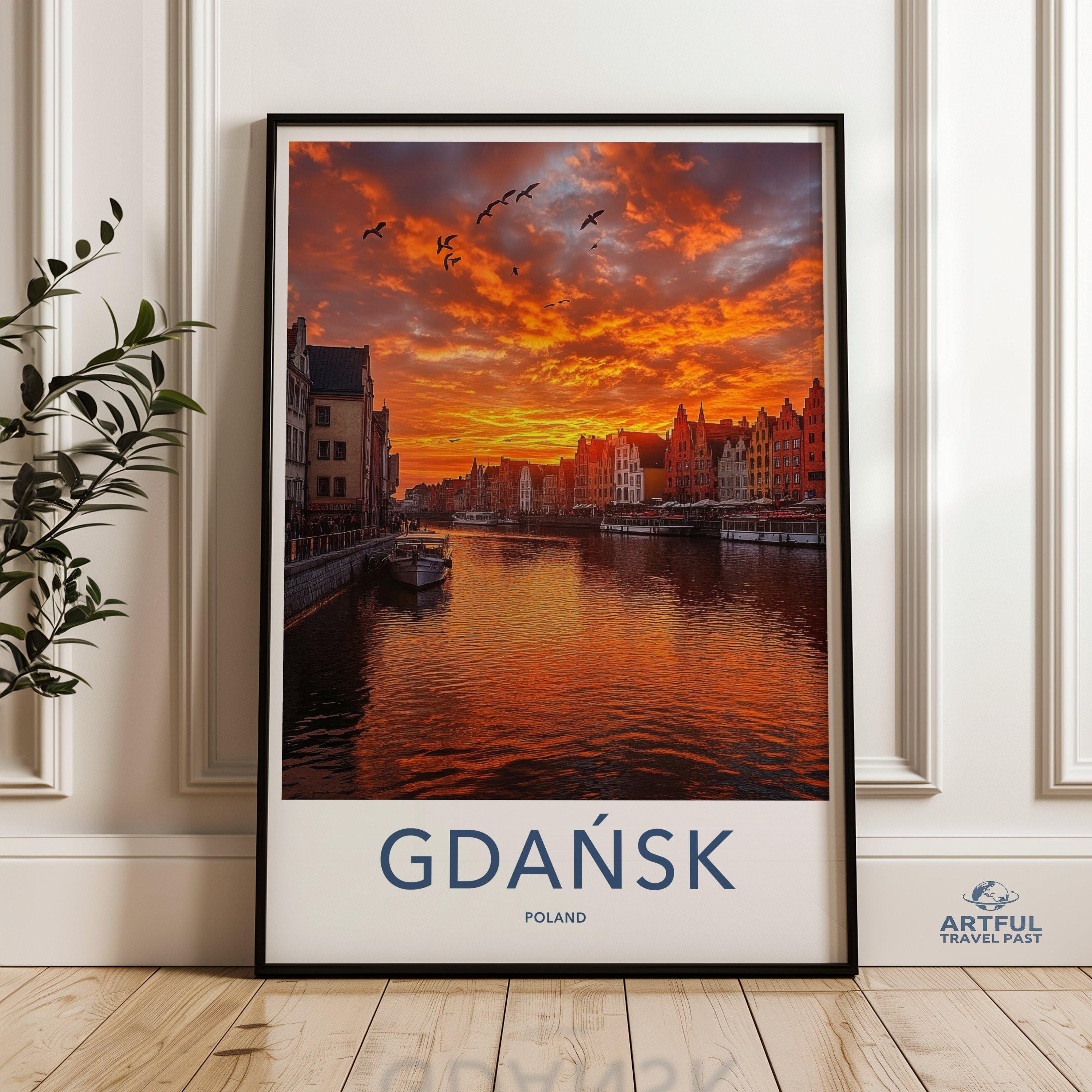 Gdańsk Poster | Poland Wall Art | Europe Decor