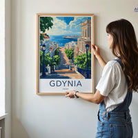 Gdynia Poster | Poland Wall Art | Eastern Europe Decor