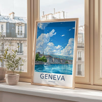 Geneva Poster | Switzerland Wall Art | Europe Decor