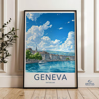 Geneva Poster | Switzerland Wall Art | Europe Decor