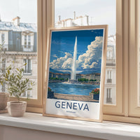 Geneva Poster | Switzerland Wall Art | Europe Decor