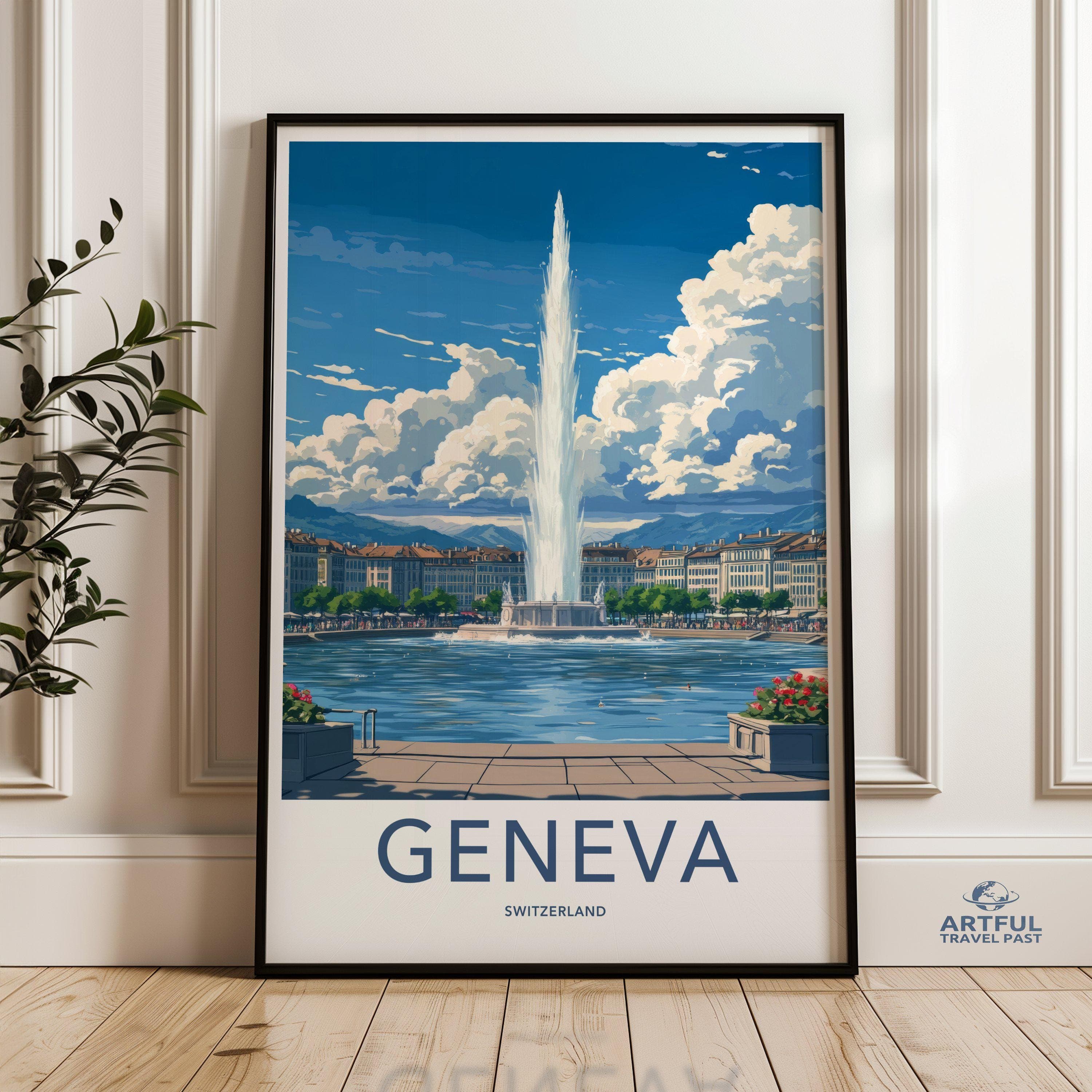 Geneva Poster | Switzerland Wall Art | Europe Decor