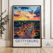 Gettysburg Poster | Pennsylvania Wall Art | America Decor