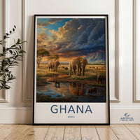 Ghana Safari Poster | Ghana Wall Art | Africa Decor