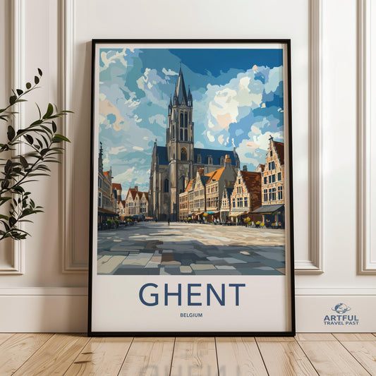 Ghent Poster - Belgium Wall Art