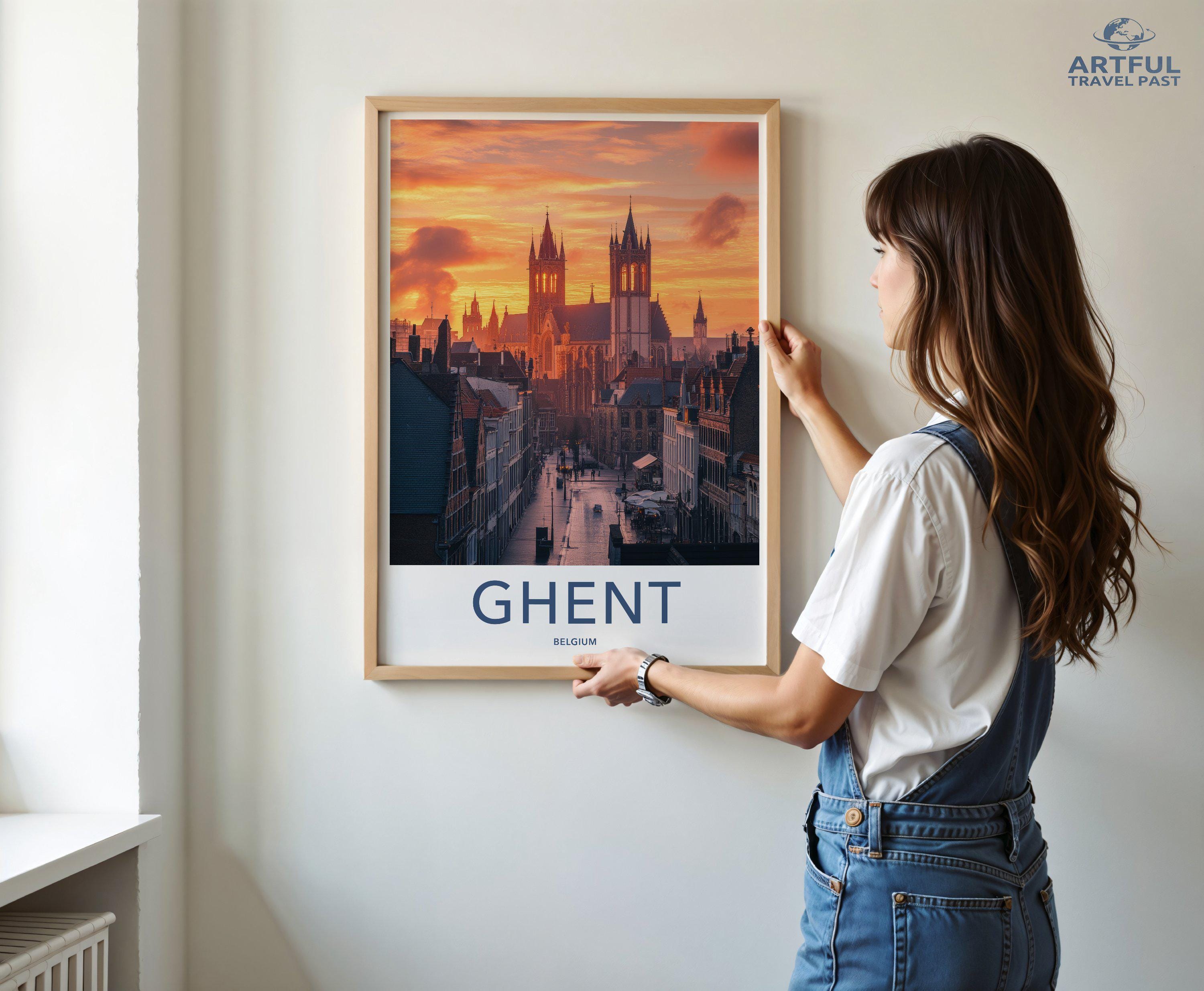 Ghent Poster - Belgium Wall Art