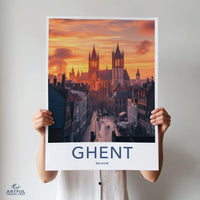 Ghent Poster - Belgium Wall Art
