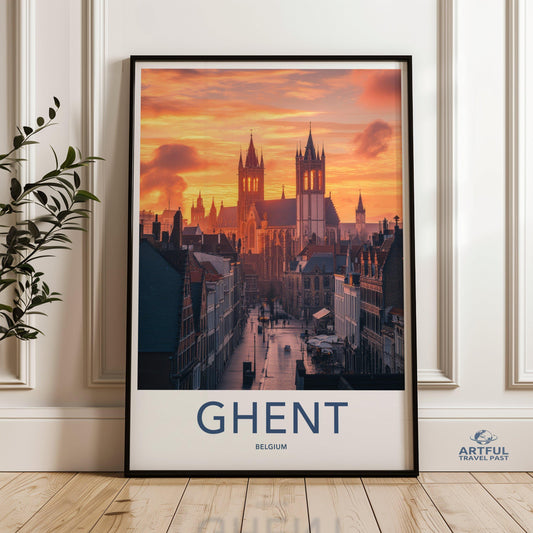 Ghent Poster - Belgium Wall Art