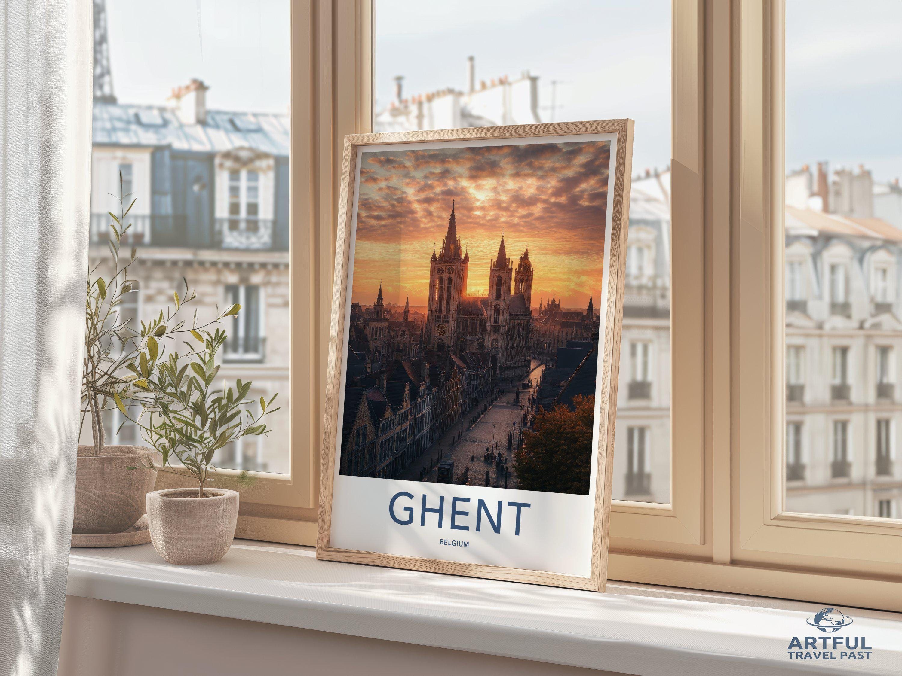 Ghent Poster - Belgium Wall Art