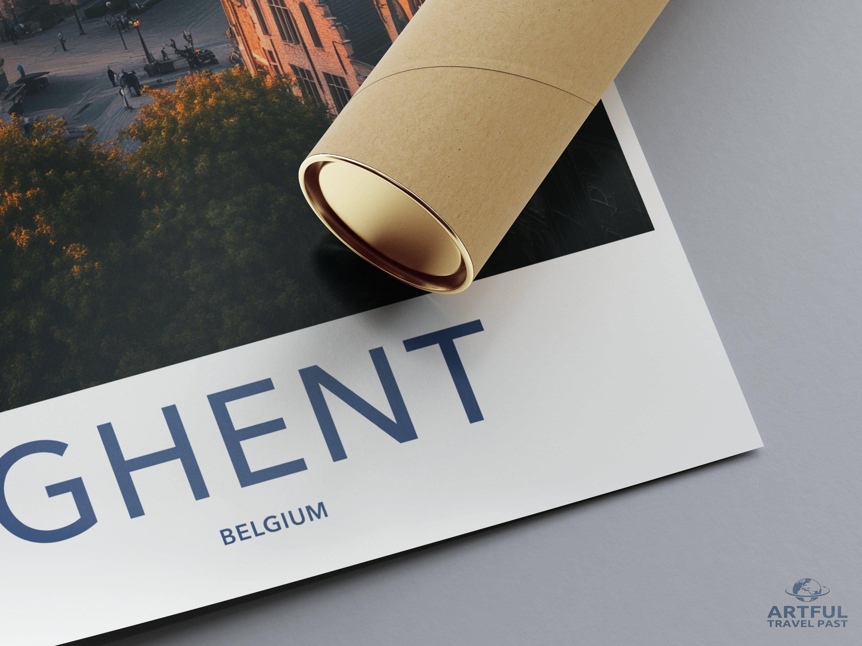 Ghent Poster | Belgium Wall Art | Europe Decor