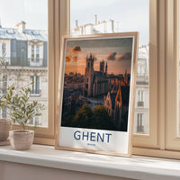 Ghent Poster | Belgium Wall Art | Europe Decor