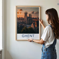 Ghent Poster | Belgium Wall Art | Europe Decor