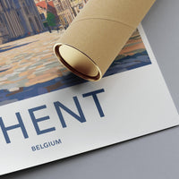 Ghent Poster | Belgium Wall Art | Europe Decor