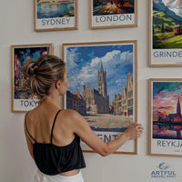 Ghent Poster | Belgium Wall Art | Europe Decor