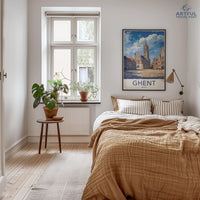 Ghent Poster | Belgium Wall Art | Europe Decor