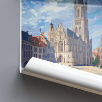 Ghent Poster | Belgium Wall Art | Europe Decor