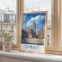 Ghent Poster | Belgium Wall Art | Europe Decor