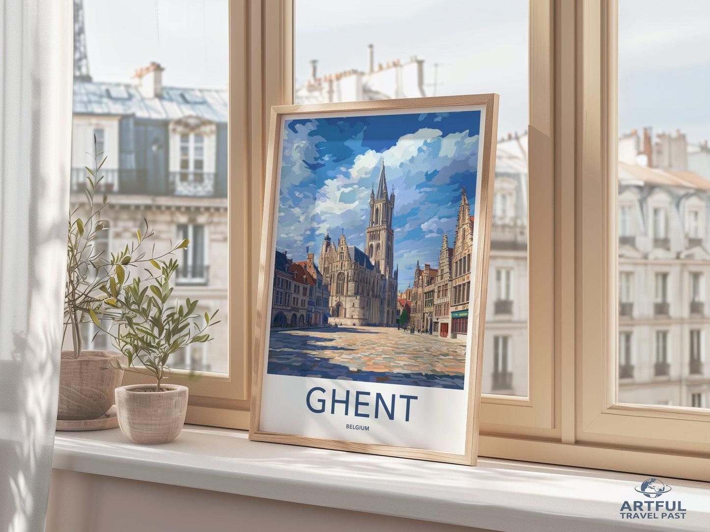 Ghent Poster | Belgium Wall Art | Europe Decor