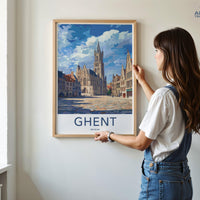 Ghent Poster | Belgium Wall Art | Europe Decor