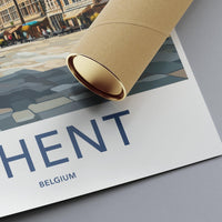 Ghent Poster | Belgium Wall Art | Europe Decor