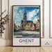 Ghent Poster | Belgium Wall Art | Europe Decor