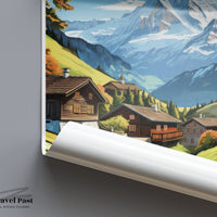 Gimmelwald Poster | Switzerland Wall Art