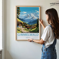 Gimmelwald Poster | Switzerland Wall Art
