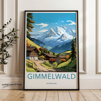 Gimmelwald Poster | Switzerland Wall Art