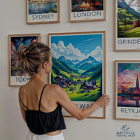Gimmelwald Poster | Switzerland Wall Art | Europe Decor