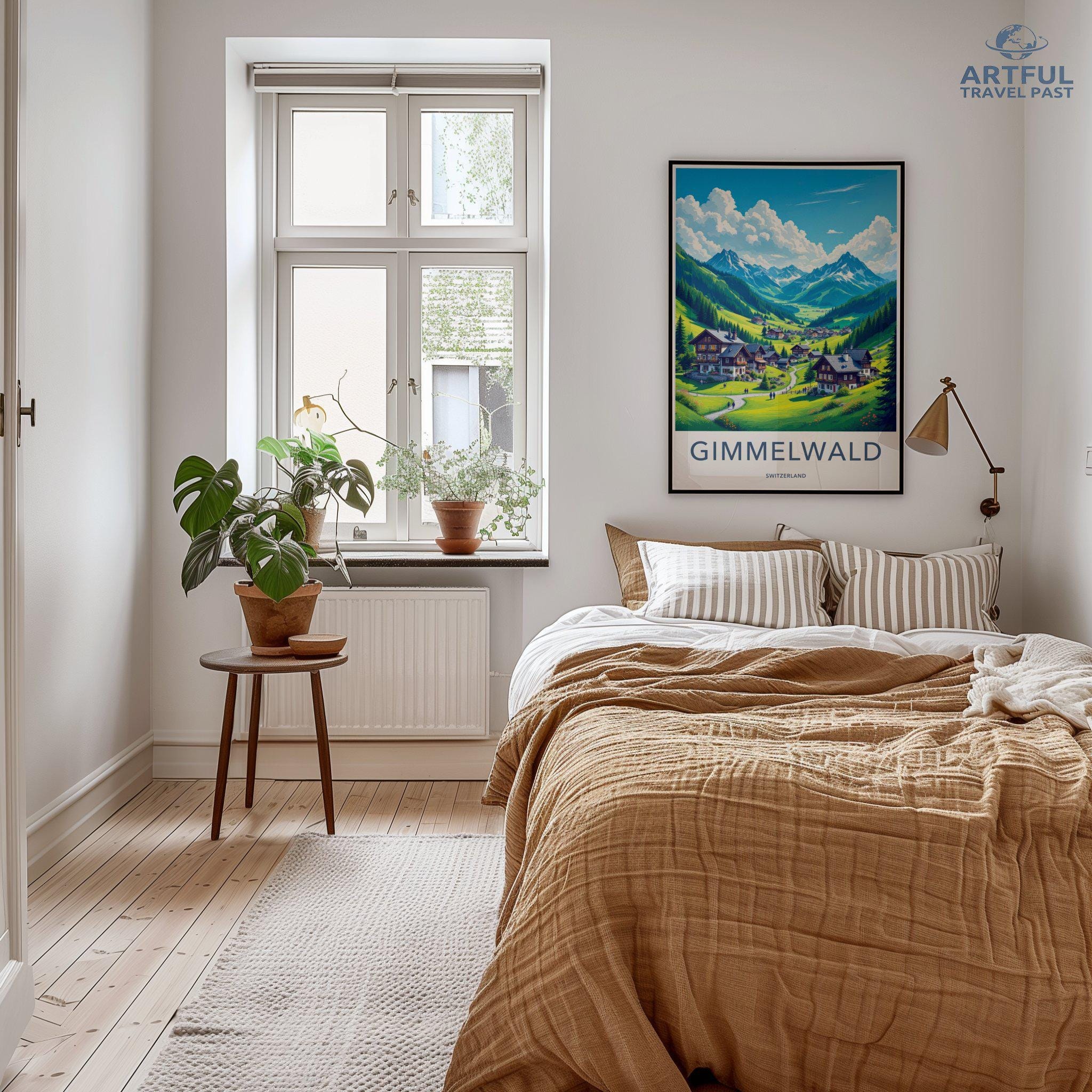 Gimmelwald Poster | Switzerland Wall Art | Europe Decor