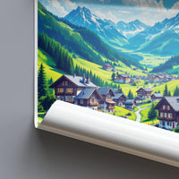 Gimmelwald Poster | Switzerland Wall Art | Europe Decor