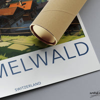 Gimmelwald Poster | Switzerland Wall Art | Europe Decor