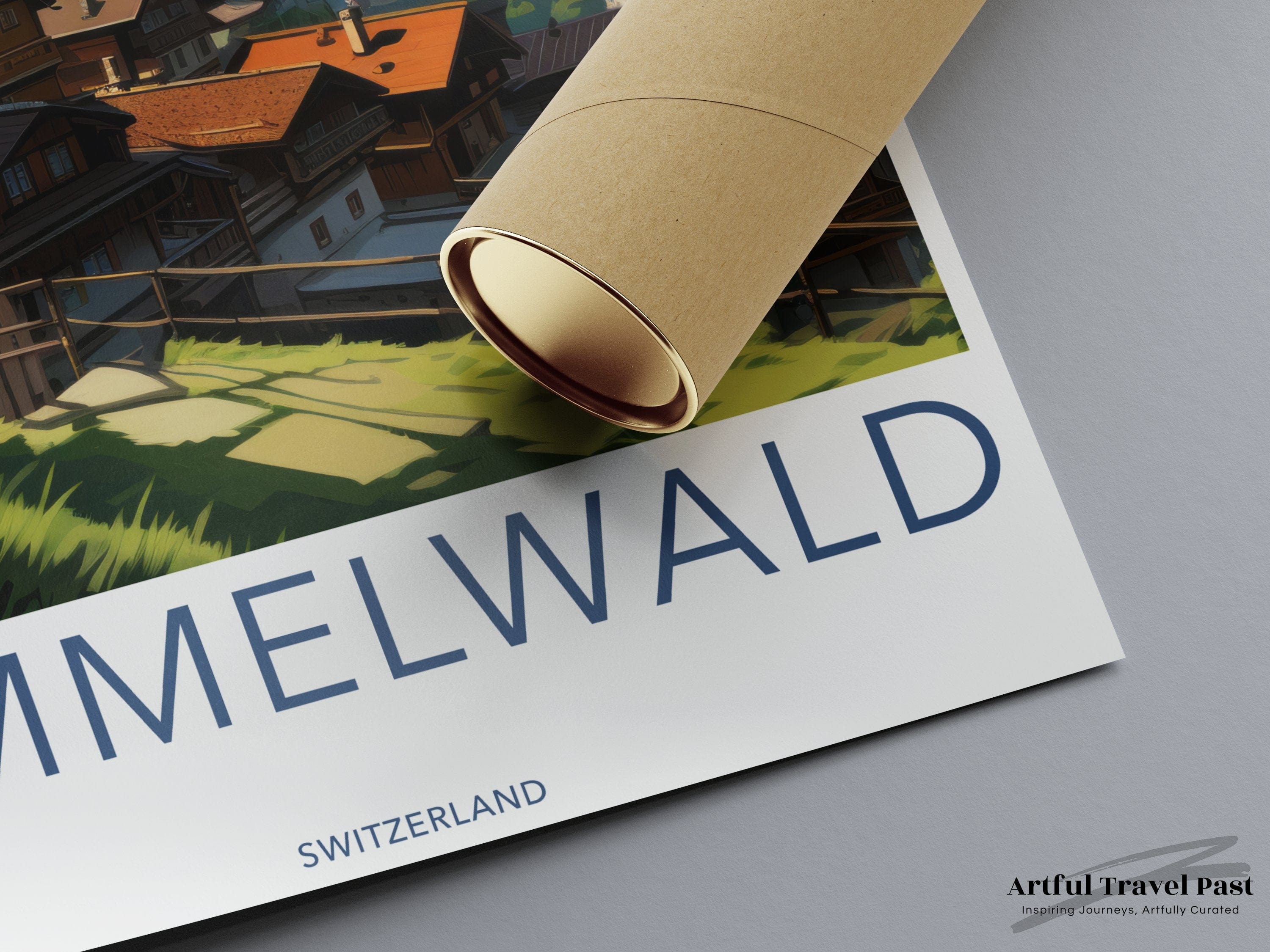 Gimmelwald Poster | Switzerland Wall Art | Europe Decor