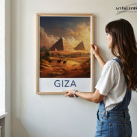 Giza Pyramids Poster | Egypt Wall Art