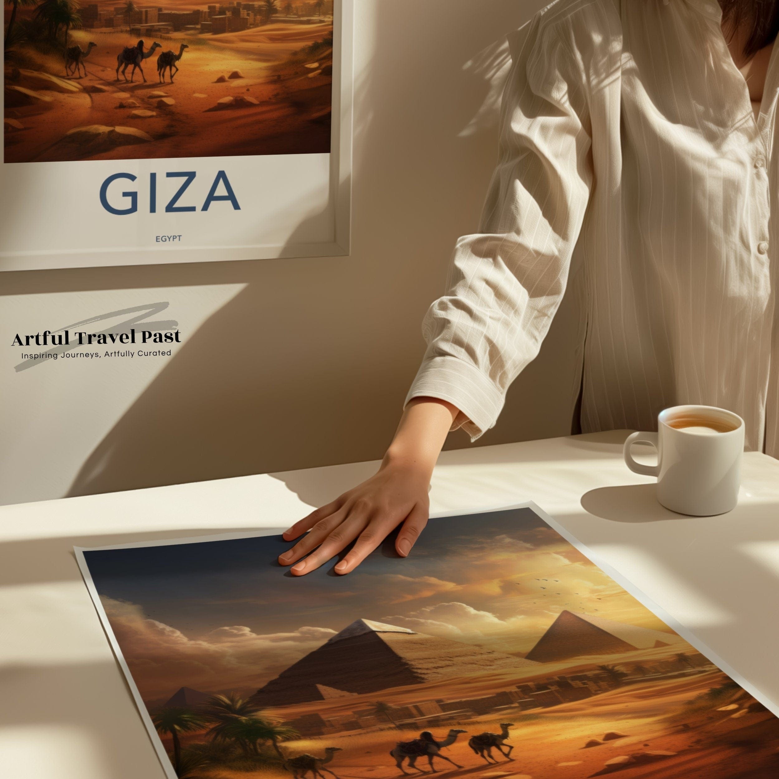 Giza Pyramids Poster | Egypt Wall Art