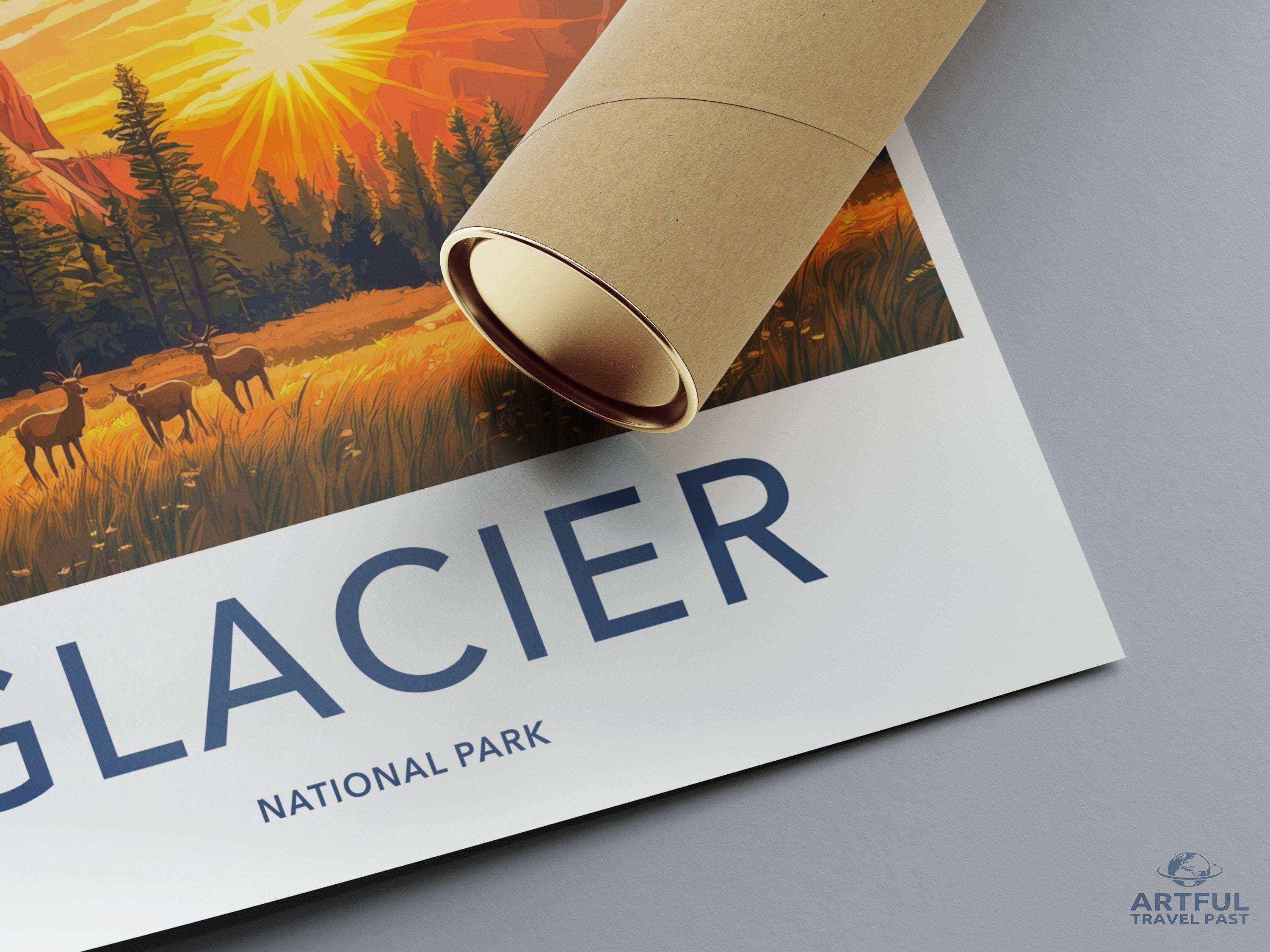 Glacier National Park Poster | Montana Wall Art