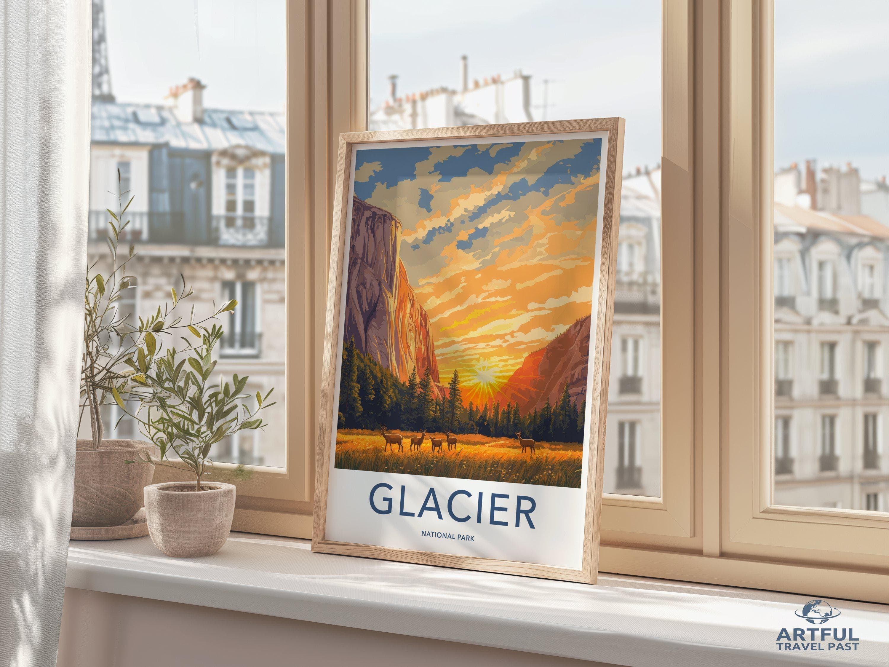 Glacier National Park Poster | Montana Wall Art