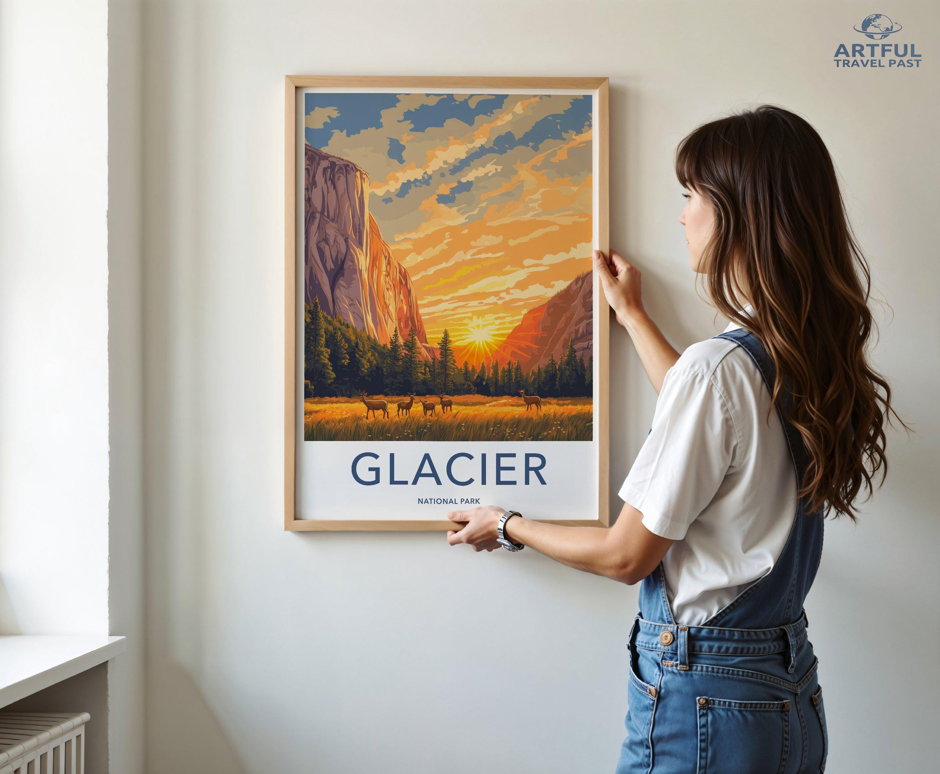 Glacier National Park Poster | Montana Wall Art