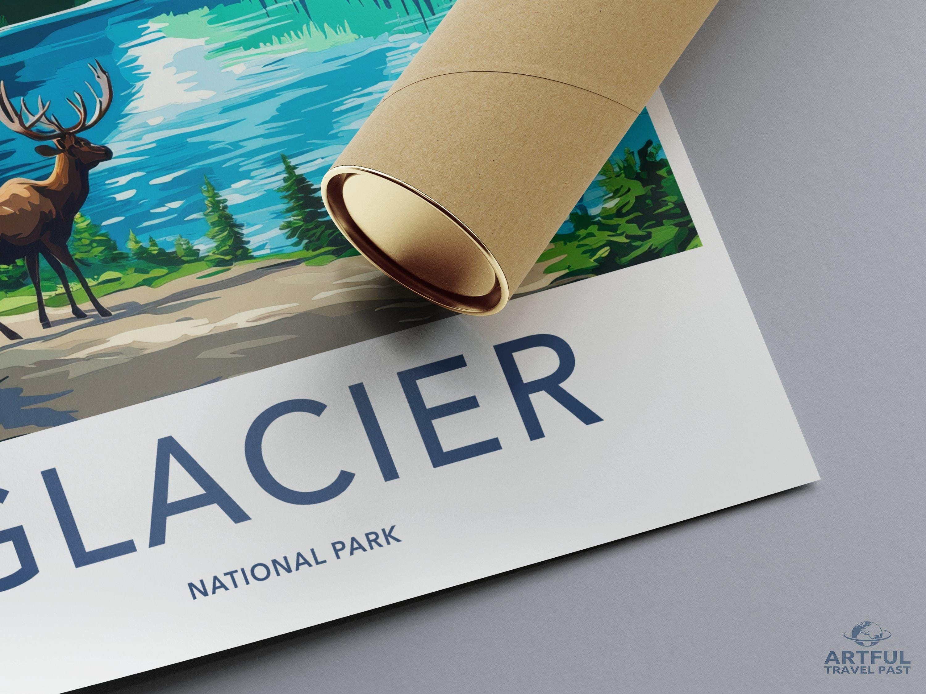 Glacier National Park Poster | Montana Wall Art