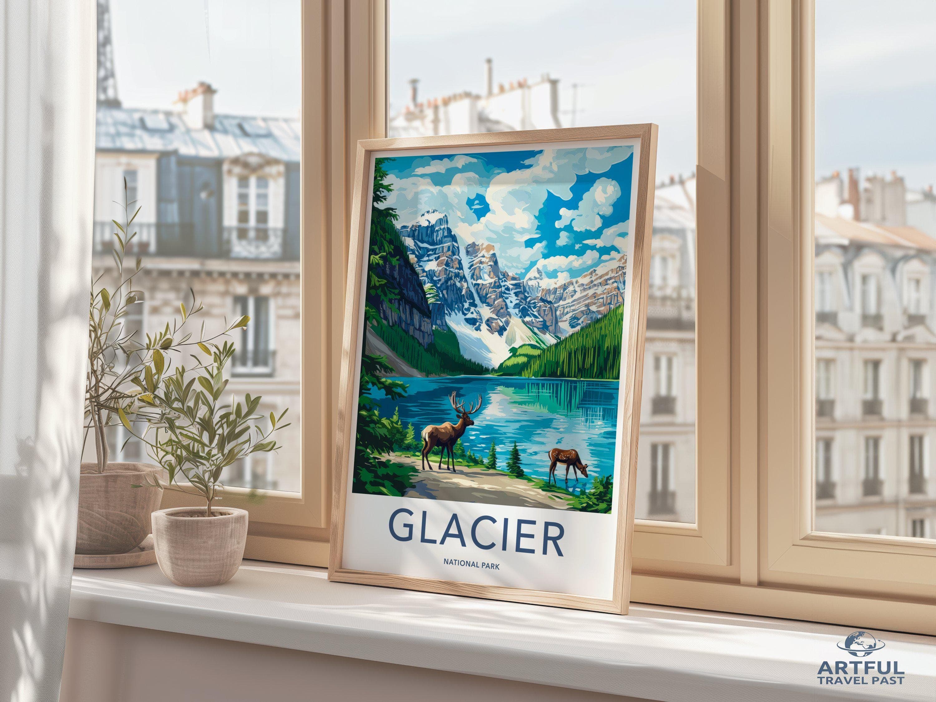 Glacier National Park Poster | Montana Wall Art