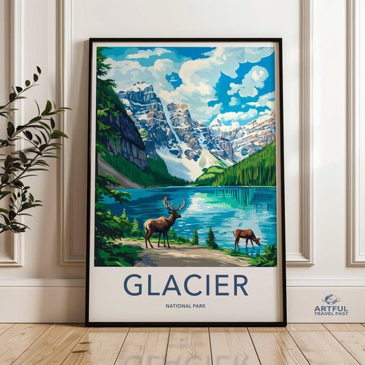 Glacier National Park Poster - Montana Wall Art