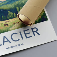 Glacier National Park Poster | Montana Wall Art