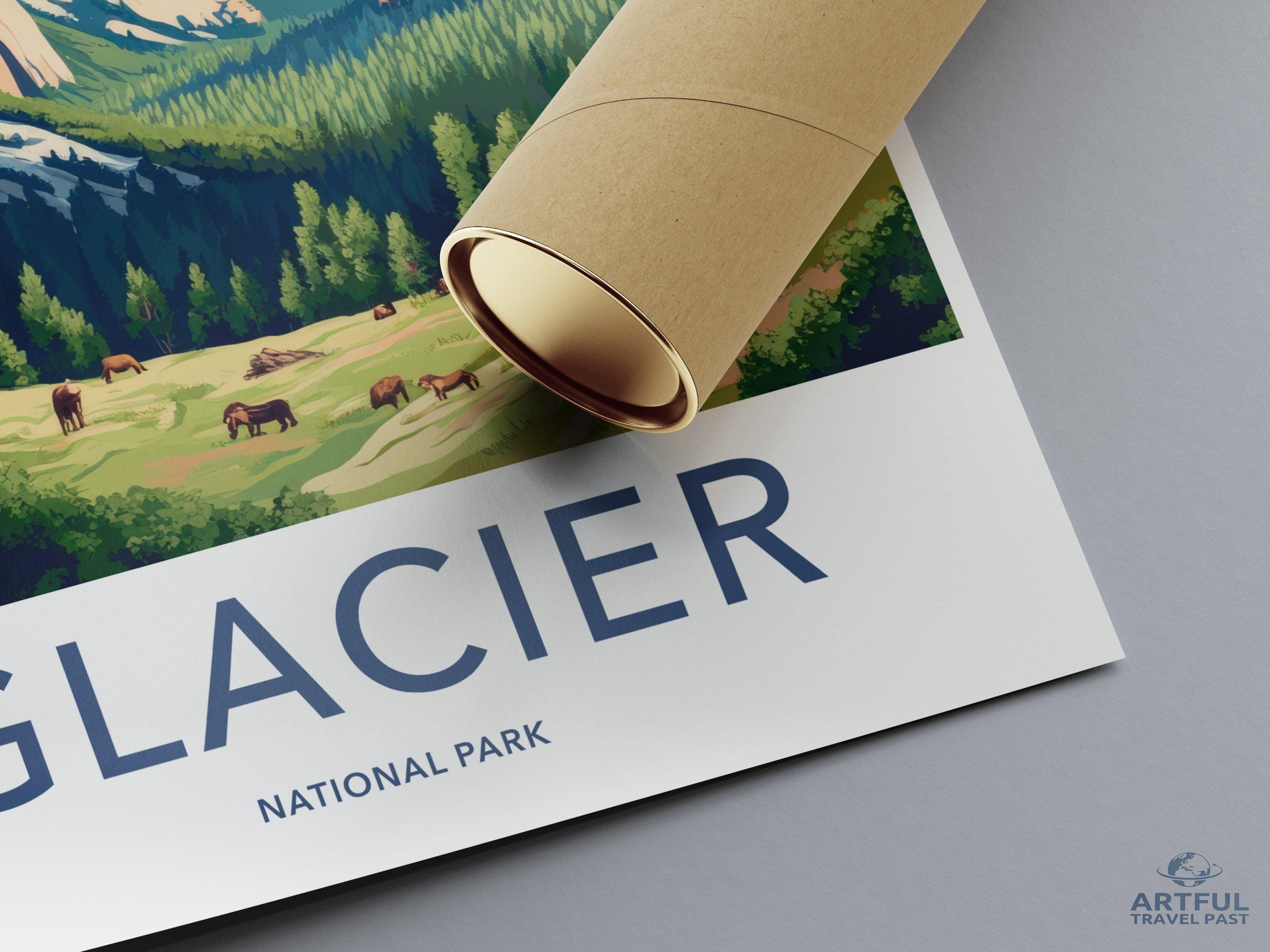 Glacier National Park Poster | Montana Wall Art