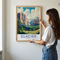Glacier National Park Poster | Montana Wall Art